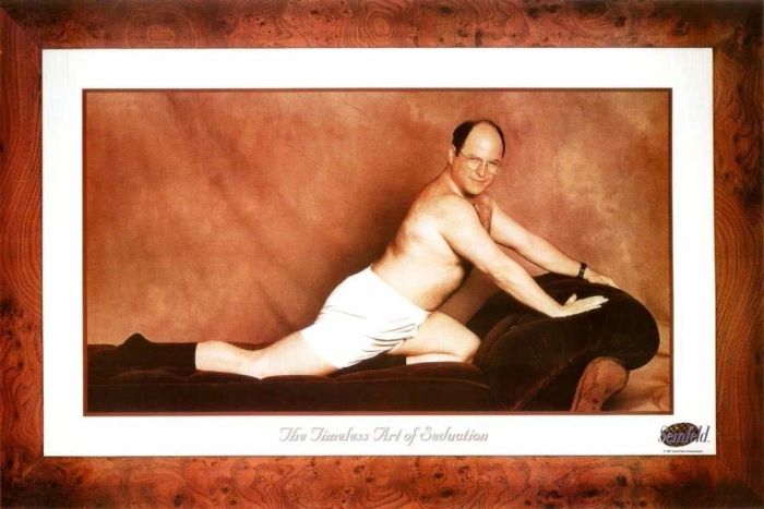 The 'Seinfeld George: The Timeless Art of Seduction' poster.