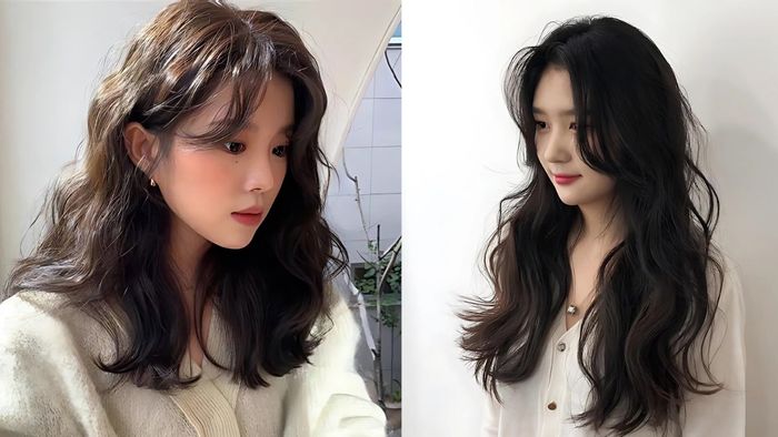 Tóc xoăn sóng lơi ngang lưng gợn sóng nhẹ