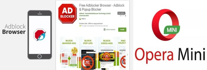 Sử dụng các trình duyệt như Opera Mini và Cốc Cốc