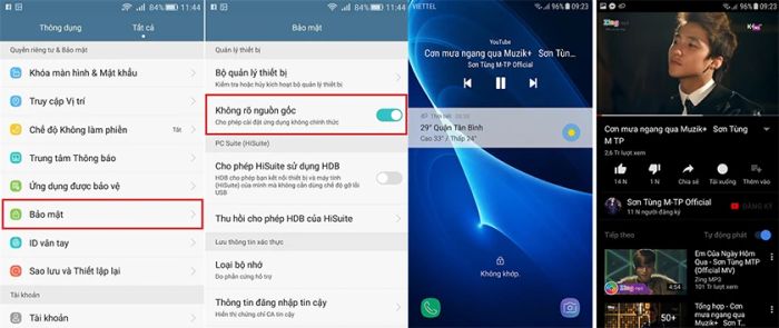 Cách 2: Sử dụng YouTube Red để nghe nhạc YouTube khi tắt màn hình
