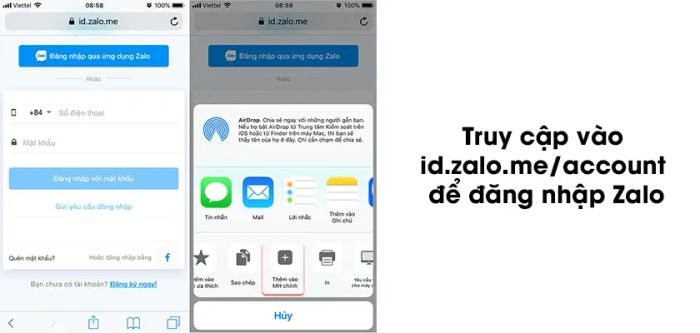 Bước 1: Mở ứng dụng Zalo và đăng nhập vào tài khoản của bạn.