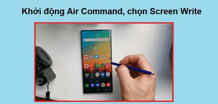 Cách chụp màn hình trên Samsung Note 20 và Note 10 bằng bút S-Pen