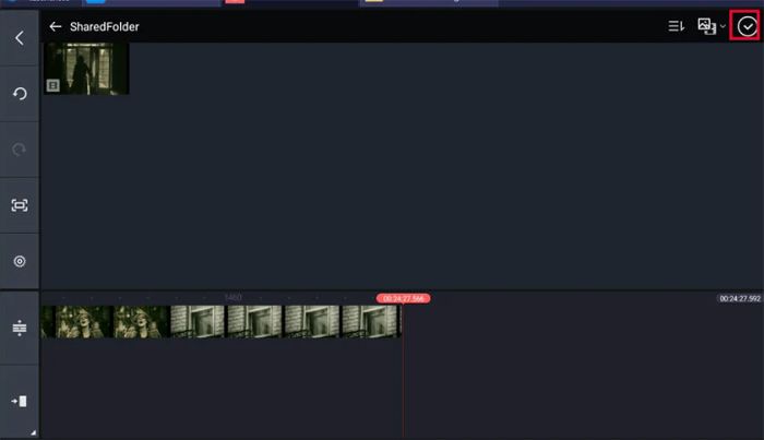 Chọn video và nhấn vào biểu tượng ở góc trên bên phải màn hình
