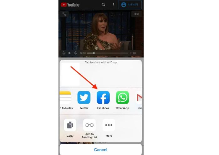 Nhấn vào nút chia sẻ hoặc biểu tượng liên kết trên thiết bị Android của bạn.