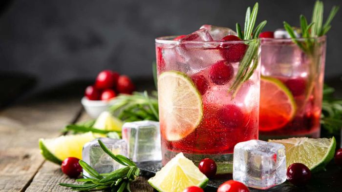 Cranberry sauce-based cocktails