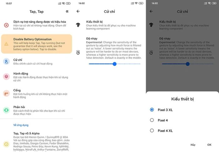 Cài đặt Tab Tab trên thiết bị Android