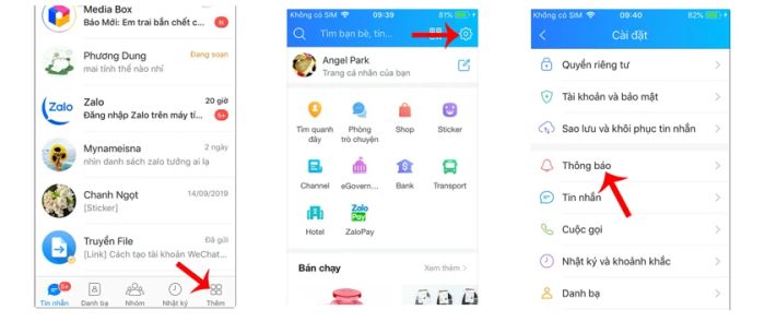 Bước 1: Truy cập vào màn hình chính và chọn mục “Thêm” ở góc dưới bên phải.