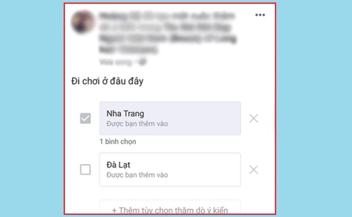 Thêm các tùy chọn bình chọn vào nhóm chat