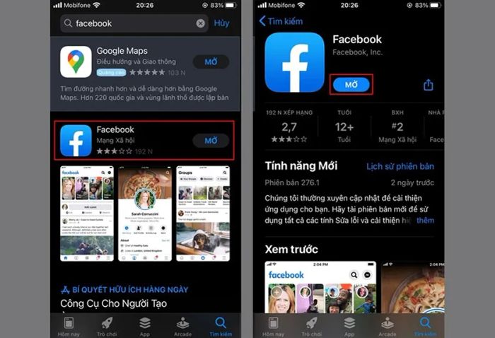 Hướng dẫn bật chế độ dark mode trên Facebook cho iPhone iOS.