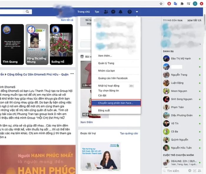 Hướng dẫn bật chế độ tối Facebook trên máy tính.