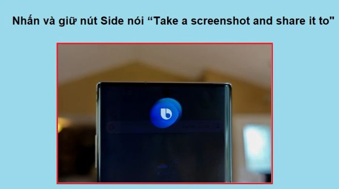 Sử dụng trợ lý ảo Bixby để chụp màn hình
