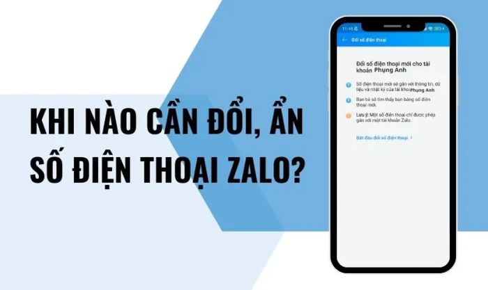 Những trường hợp cần chuyển và ẩn số điện thoại trên Zalo