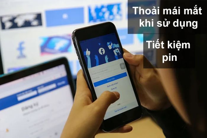 Lý do nên sử dụng chế độ tối (darkmode) trên Facebook.