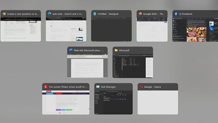 Sử dụng tổ hợp phím Alt + Ctrl + Tab để chuyển đổi giữa các cửa sổ dễ dàng hơn
