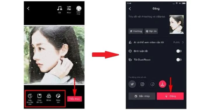 Khi hoàn tất, nhấn nút “Đăng” để hoàn thành việc đăng video lên TikTok.