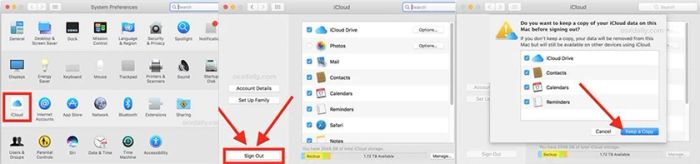 Hướng dẫn thoát iCloud trên Macbook