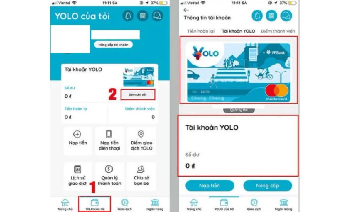Sau khi tạo thẻ MasterCard, thẻ sẽ xuất hiện trên màn hình. Nhấn vào để xem và sao chép thông tin cần thiết.