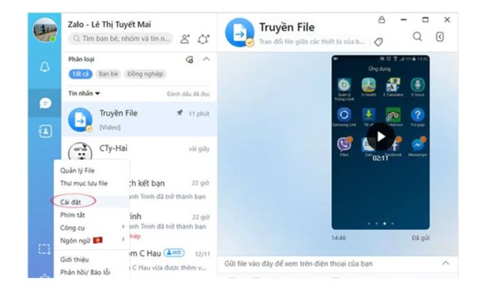 Bước 1: Nhấn vào biểu tượng bánh răng ở góc dưới bên trái màn hình, giống như trên điện thoại. Tiếp theo, chọn phần cài đặt.