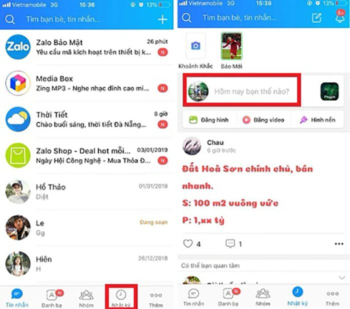 Cách kiểm tra nhật ký Zalo trên điện thoại