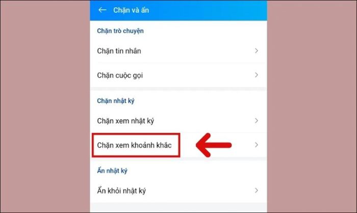 Nhấn vào Chặn xem khoảnh khắc