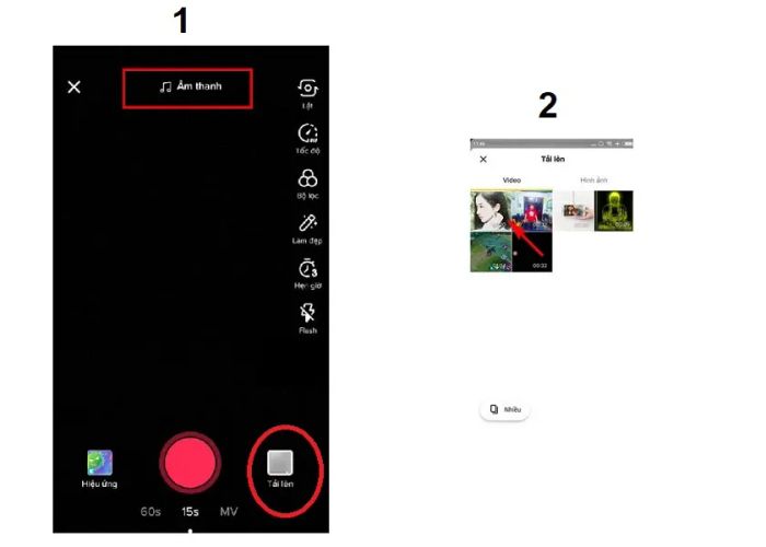 Chọn video mà bạn muốn đăng tải lên TikTok.
