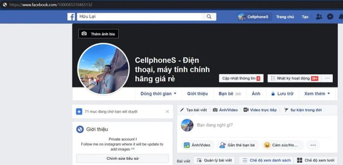 Cách đăng nhập vào Facebook qua ID người dùng