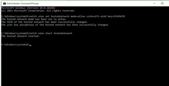 Hướng dẫn phát wifi Windows 10 qua Command Prompt
