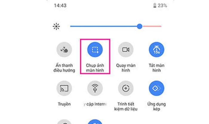 Phương pháp 4: Chụp màn hình bằng thanh trạng thái