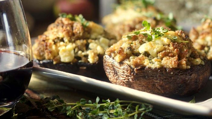 Stuffed mushrooms bursting with savory goodness