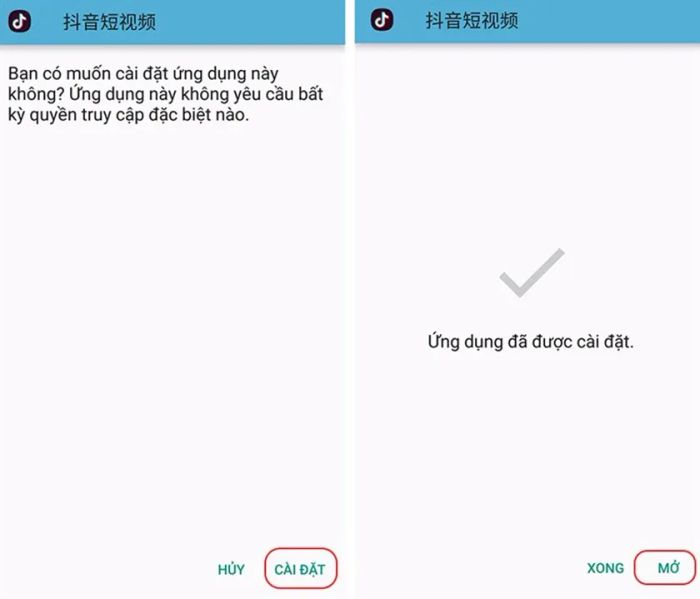 Cài đặt TikTok Trung Quốc trên điện thoại Android