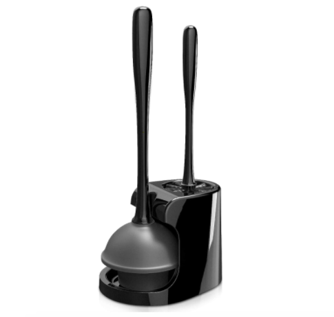 The plunger and brush combined in one convenient stand