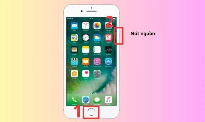 Chụp màn hình trên iPhone với nút Home vật lý