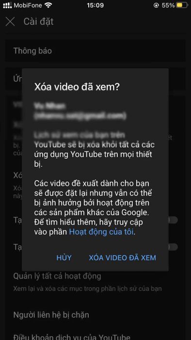Xóa video