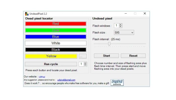 Phần mềm Dead Pixel Locator