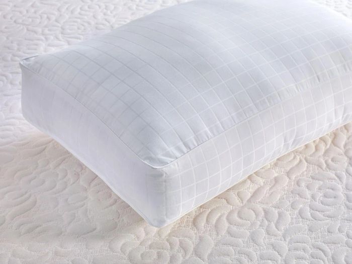 The gel fiber pillow in question, showcasing its unique design.