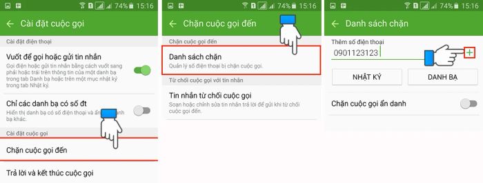 Cách chặn cuộc gọi và tin nhắn trên smartphone Samsung dễ dàng