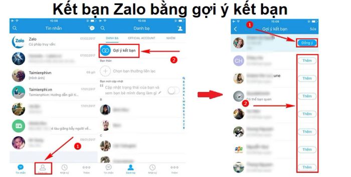 Tìm bạn qua gợi ý kết bạn trên Zalo
