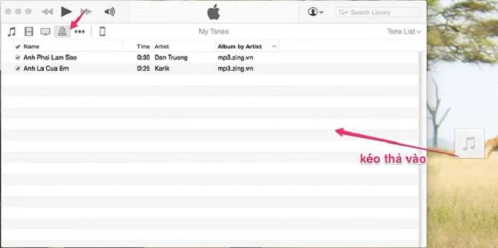 Hướng dẫn cài nhạc chuông iPhone bằng iTunes trên máy tính, bước 7.