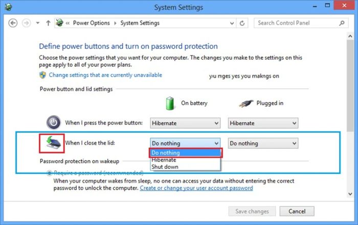 Gập laptop không tắt máy, bước 3