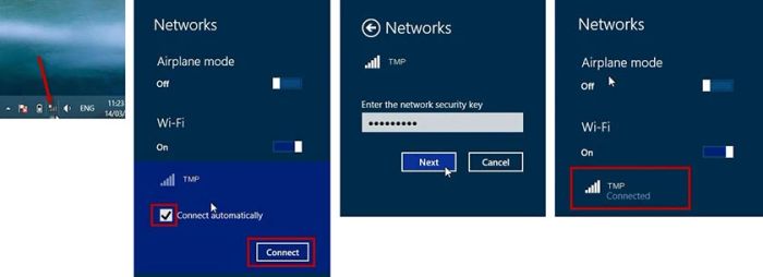 Cách kết nối Wi-Fi cho máy tính laptop trên Windows 8