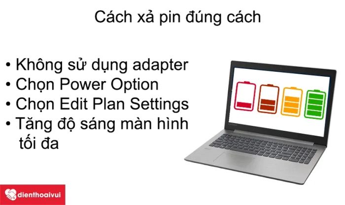 Hướng dẫn cách sạc và xả pin cho laptop Lenovo đúng cách