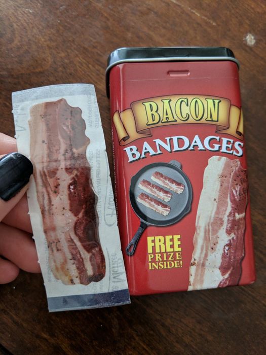 bacon-inspired bandages