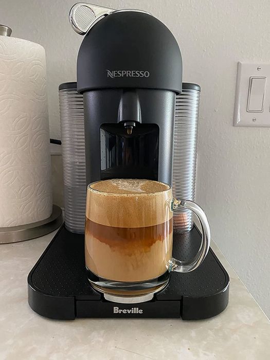 Reviewer image of the Nespresso machine.
