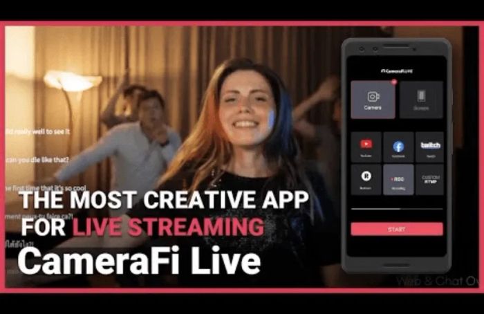 CameraFi Live - Khả năng kết nối với nhiều máy chủ cùng lúc