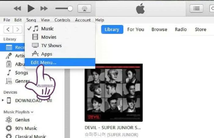 Hướng dẫn cài nhạc chuông cho iPhone qua iTunes trên máy tính, bước 9.