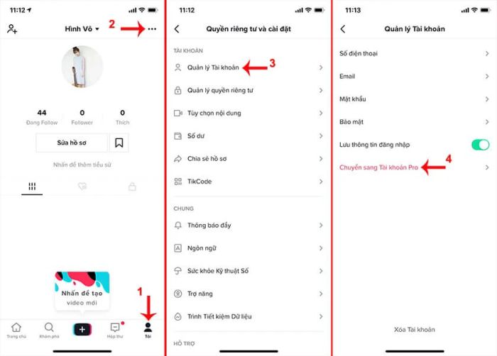 Chuyển sang tài khoản Pro là một bước quan trọng để tăng follow TikTok hiệu quả