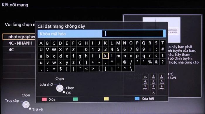 Nhập đúng mật khẩu Wi-Fi