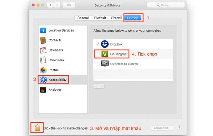 Cách gõ tiếng Việt trên MacBook bằng GoTiengViet.