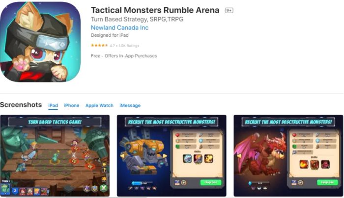 Tactical Monsters Rumble Arena