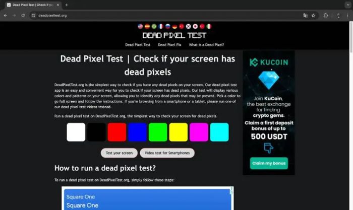 Kiểm tra qua trình duyệt web